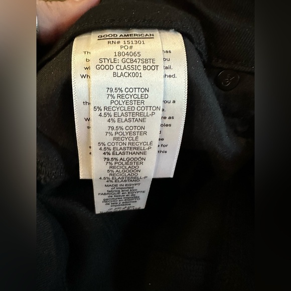 Good American GOOD CLASSIC BOOTCUT JEANS black wash size 14/32 - Picture 4 of 10